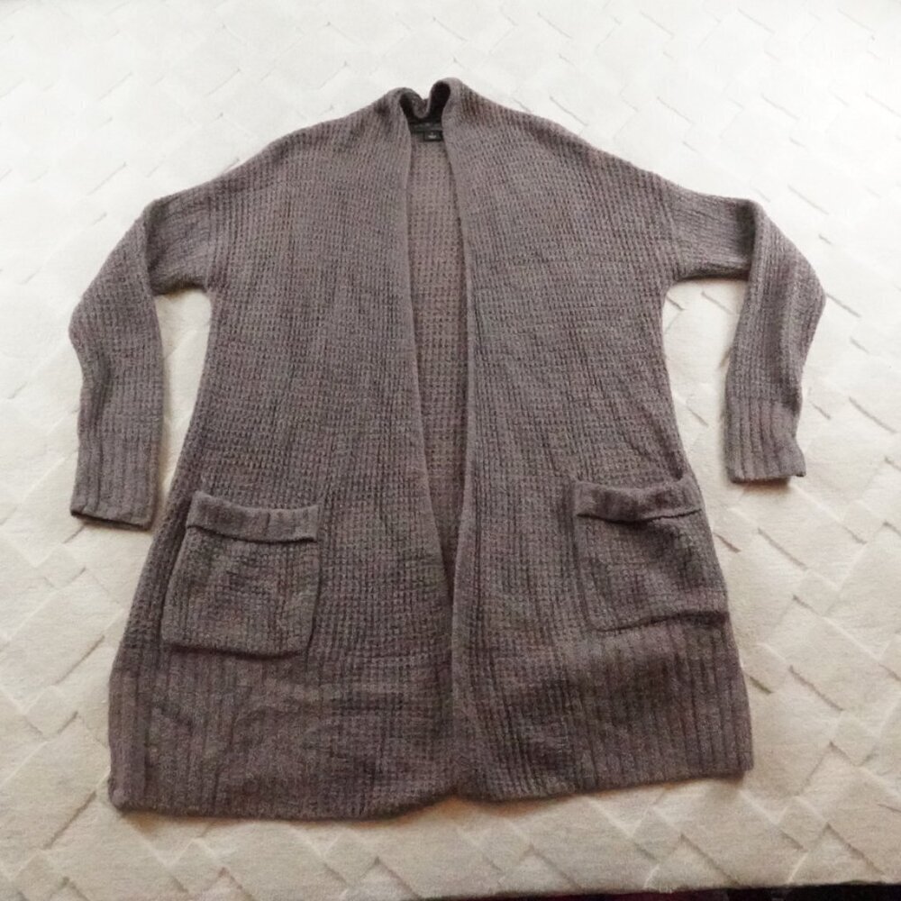 Barefoot Dreams Charcoal Open-Front Cardigan